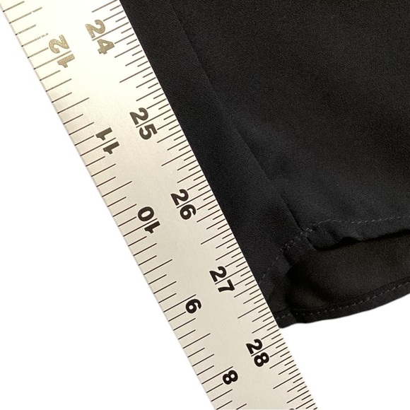 Vtg Joan Walters Palazzo Black Nylon Lined Super Wide Leg High Rise Pants Medium - Picture 6 of 12